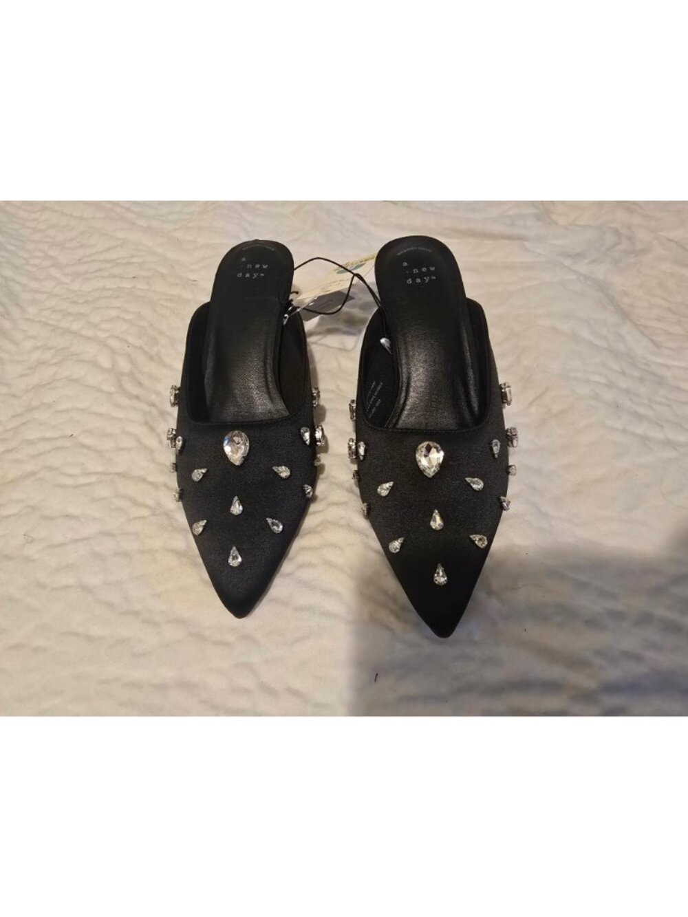 Women’s Katia Heels with Memory Foam Insole - a New Day™ Black 9.5 Boxed - Picture 2 of 8